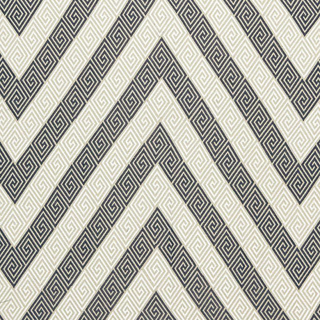 Schumacher Nebaha Embroidery Charcoal Fabric