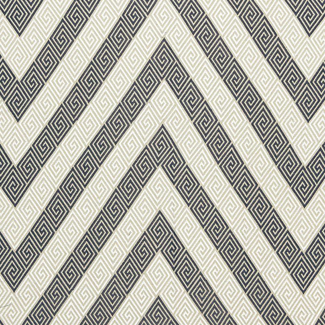 Schumacher Nebaha Embroidery Charcoal Fabric