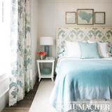 Schumacher Raja Embroidery Sky Fabric