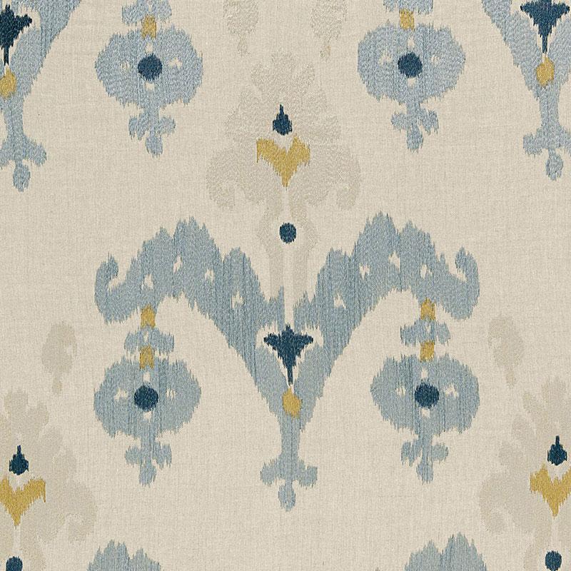 Schumacher Raja Embroidery Stone Fabric