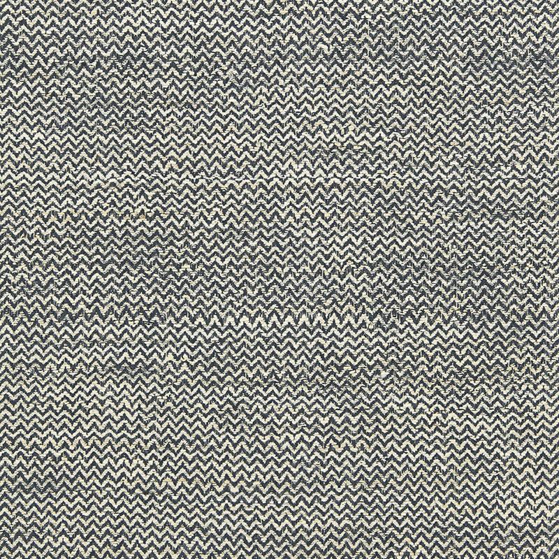 Schumacher Alhambra Weave Charcoal / Ivory Fabric