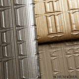 Schumacher Urban Stripe Champagne Wallpaper