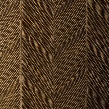 Schumacher Chevron Texture Burnished Bronze Wallpaper