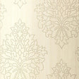 Schumacher Beaded Damask Alabaster Wallpaper