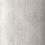 Schumacher Beaded Damask Zinc Wallpaper