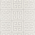 Schumacher Greek Key Sisal Silver Wallpaper