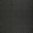 Schumacher Greek Key Sisal Jet Wallpaper