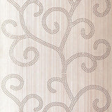 Schumacher Raindrop Scroll Amethyst Wallpaper