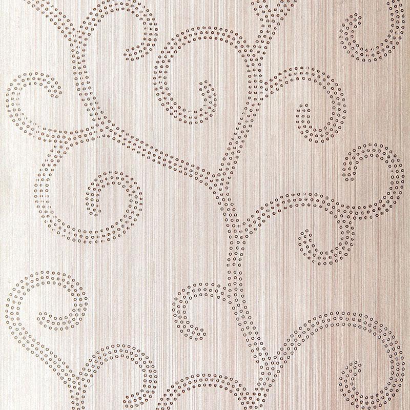 Schumacher Raindrop Scroll Amethyst Wallpaper