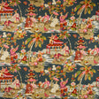 Brunschwig & Fils XIAN LINEN & COTTON PRINT GREY/PINK Fabric