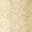 Schumacher Raindrop Scroll White Gold Wallpaper