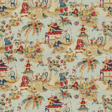 Brunschwig & Fils XIAN LINEN & COTTON PRINT SKY Fabric