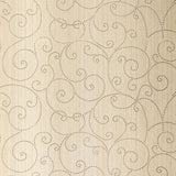 Schumacher Beaded Scroll Aged Silver Wallpaper