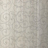 Schumacher Beaded Scroll Pewter Wallpaper