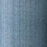 Schumacher Beaded Scroll Peacock Wallpaper
