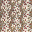 Brunschwig & Fils LES PECHEURS COTTON PRINT C RIMSON WITH BLUE Fabric