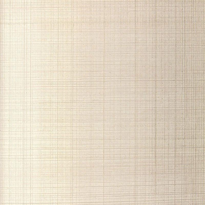 Schumacher Brushed Plaid Oyster Wallpaper