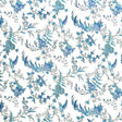 Brunschwig & Fils EDITH S REVERIE COTTON PRINT CAMAIEU BLUE Fabric