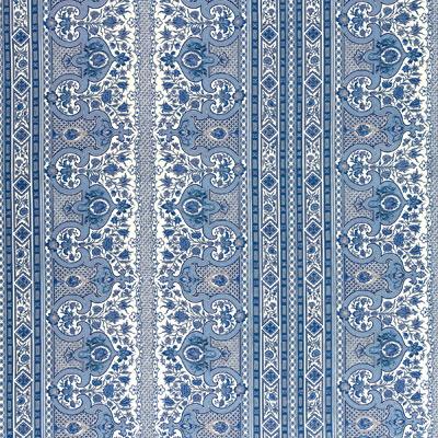 Brunschwig & Fils DIGBY S TENT LINEN & COTTON PRINT MOROCCAN BLUE Fabric