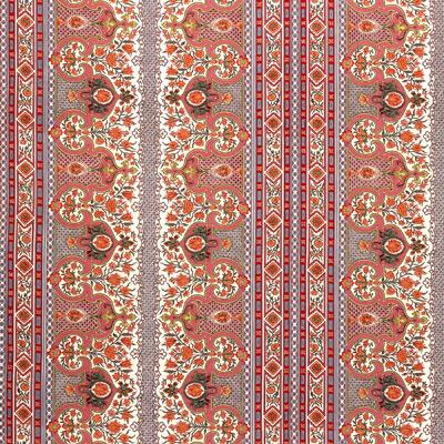 Brunschwig & Fils DIGBY S TENT LINEN & COTTON PRINT CORAL Fabric