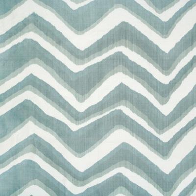 Brunschwig & Fils CHEVRON BAR SILK WARP PRINT WAVE Fabric