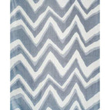 Brunschwig & Fils CHEVRON BAR SILK WARP PRINT MARINE Fabric