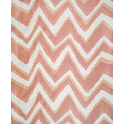 Brunschwig & Fils CHEVRON BAR SILK WARP PRINT CORAL Fabric