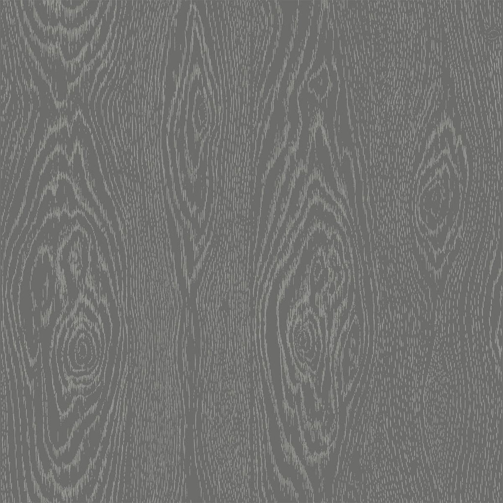 Cole & Son Wood Grain Black And Silver Wallpaper