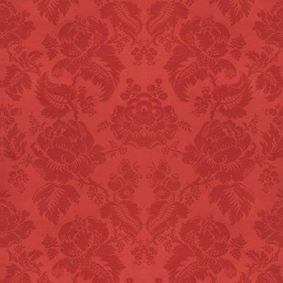Brunschwig & Fils MOULINS DAMASK VIEUX ROUGE Upholstery Fabric