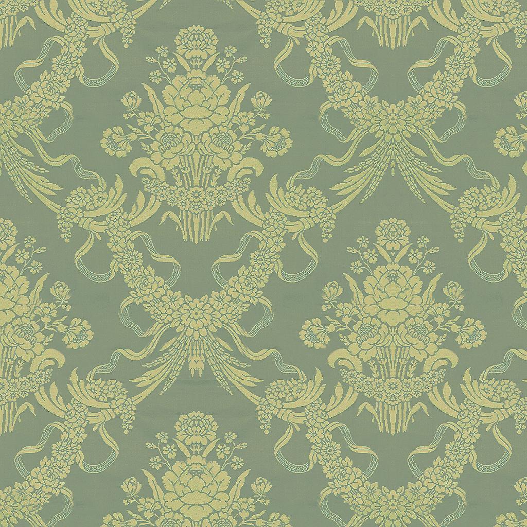 Brunschwig & Fils CHARLIEU LAMPAS BLEU/IVOIRE Upholstery Fabric