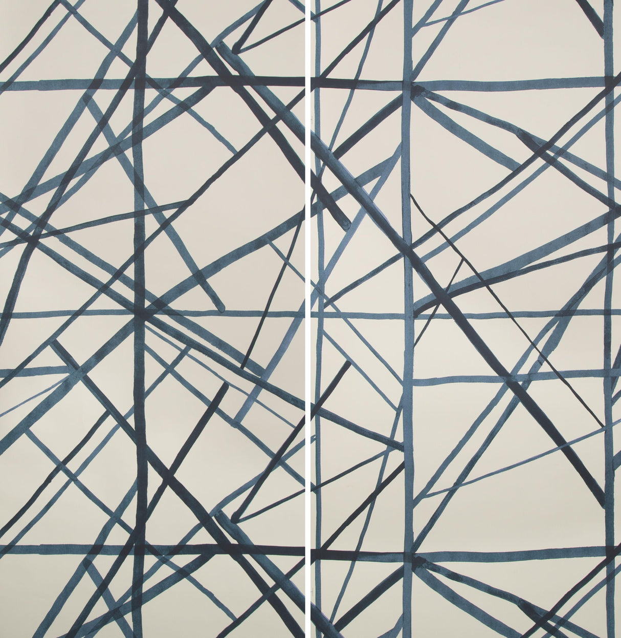 Lee Jofa CHANNELS PAPER PERIWINKLE OAT Wallpaper