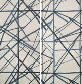 Lee Jofa CHANNELS PAPER PERIWINKLE OAT Wallpaper