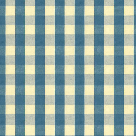 Brunschwig & Fils CARSTEN CHECK INDIGO Upholstery Fabric