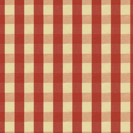 Brunschwig & Fils CARSTEN CHECK POMEGRANATE Upholstery Fabric