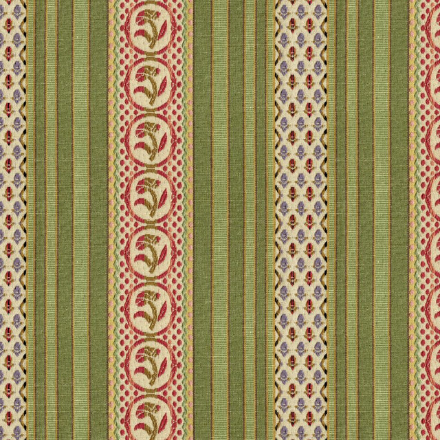 Brunschwig & Fils RAYURE FLEURETTE WILLOW Upholstery Fabric