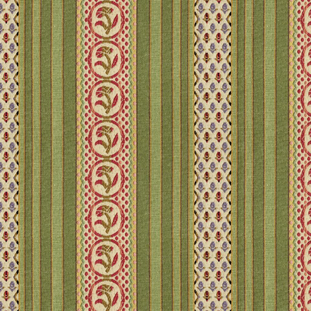Brunschwig & Fils RAYURE FLEURETTE WILLOW Upholstery Fabric