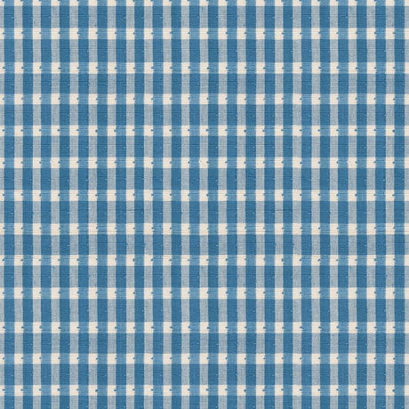 Brunschwig & Fils HALSEY COTTON CHECK OXFORD BLUE Upholstery Fabric
