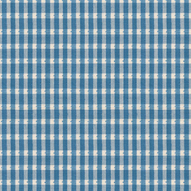 Brunschwig & Fils HALSEY COTTON CHECK OXFORD BLUE Upholstery Fabric