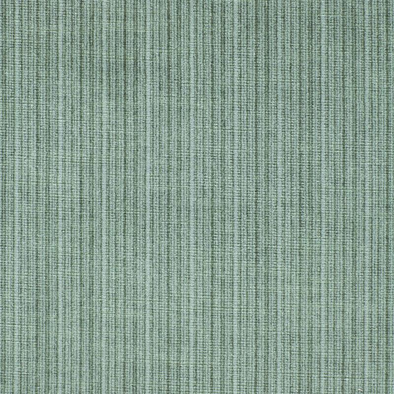 Schumacher Antique Strie Velvet Aqua Fabric