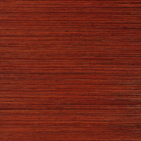 Schumacher Strie Sisal Burnt Orange Wallpaper