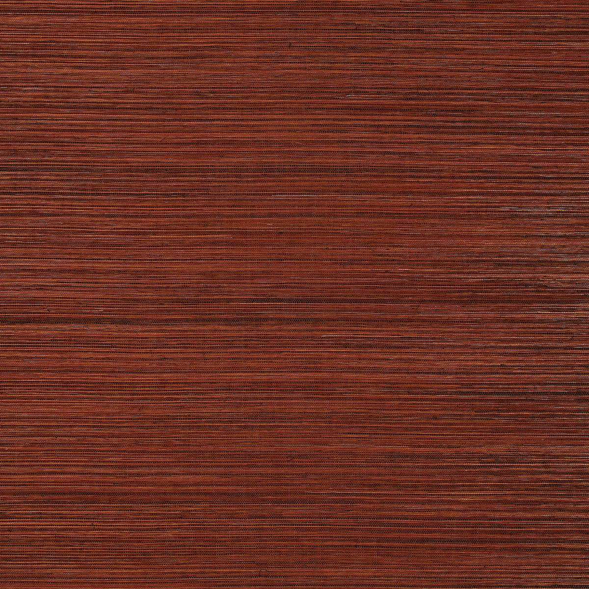 Schumacher Strie Sisal Burnt Orange Wallpaper