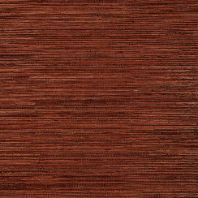 Schumacher Strie Sisal Burnt Orange Wallpaper