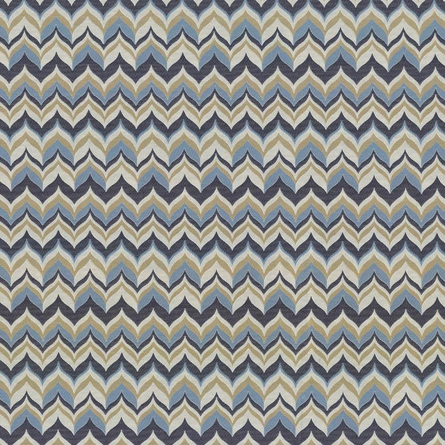 Kasmir Adderley Monaco Blue Fabric