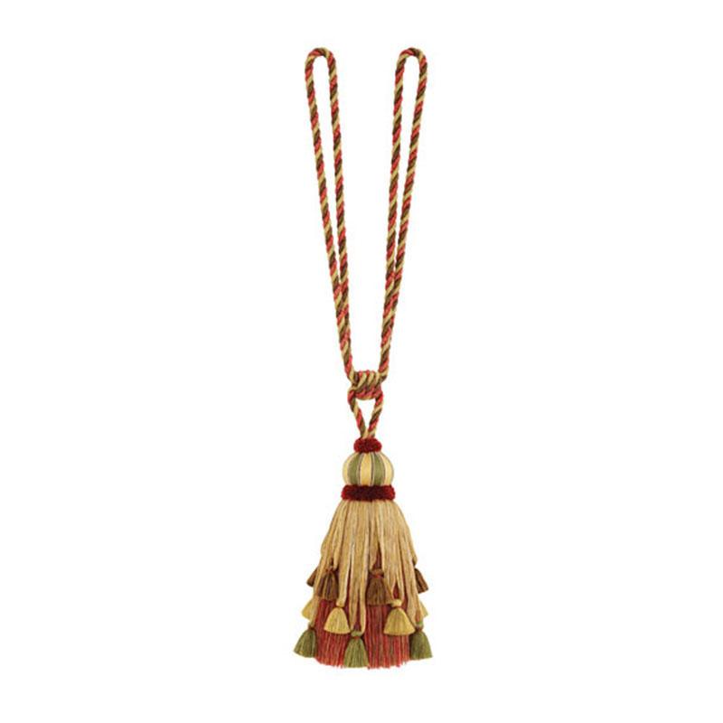 Schumacher Somerset Tie Back Rosewood Trim