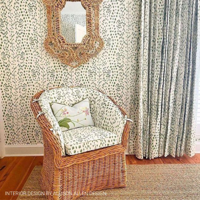 Brunschwig & Fils LES TOUCHES GREEN Wallpaper