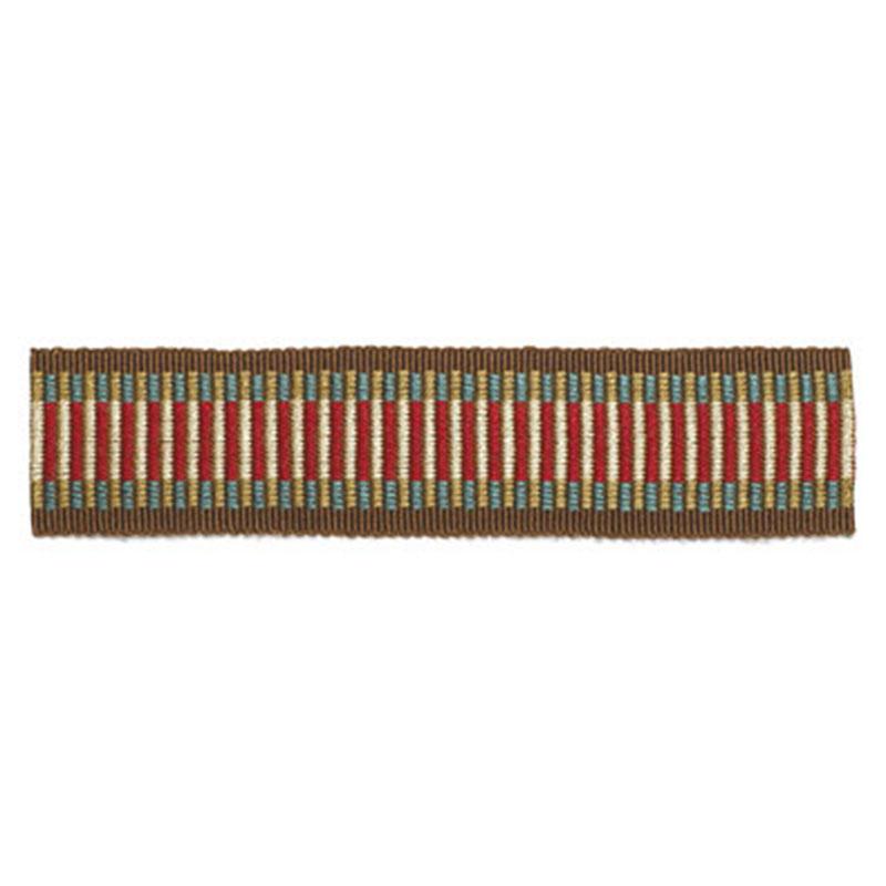 Schumacher Litchfield Braid Rosewood Trim