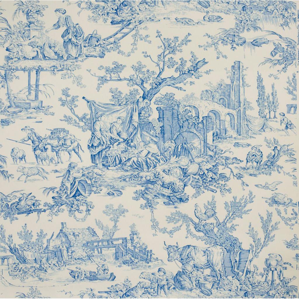 Brunschwig & Fils Le Hameau Bluebell Wallpaper