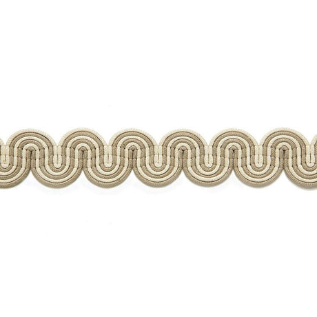 Schumacher Sabine Braid Blanc / Linen Trim