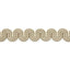 Schumacher Sabine Braid Blanc / Linen Trim