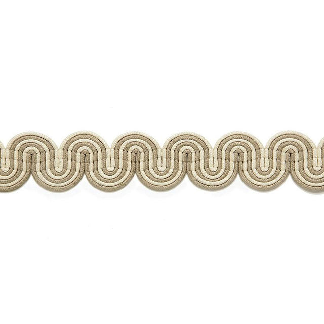 Schumacher Sabine Braid Blanc / Linen Trim